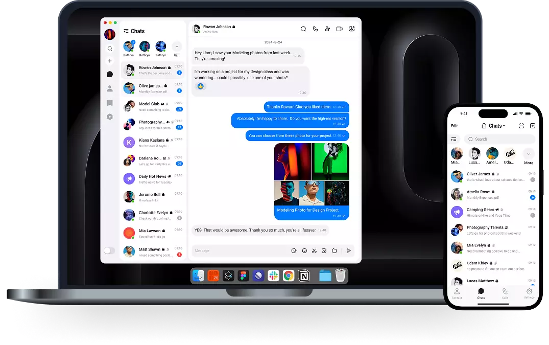 Desktop + mobile UI